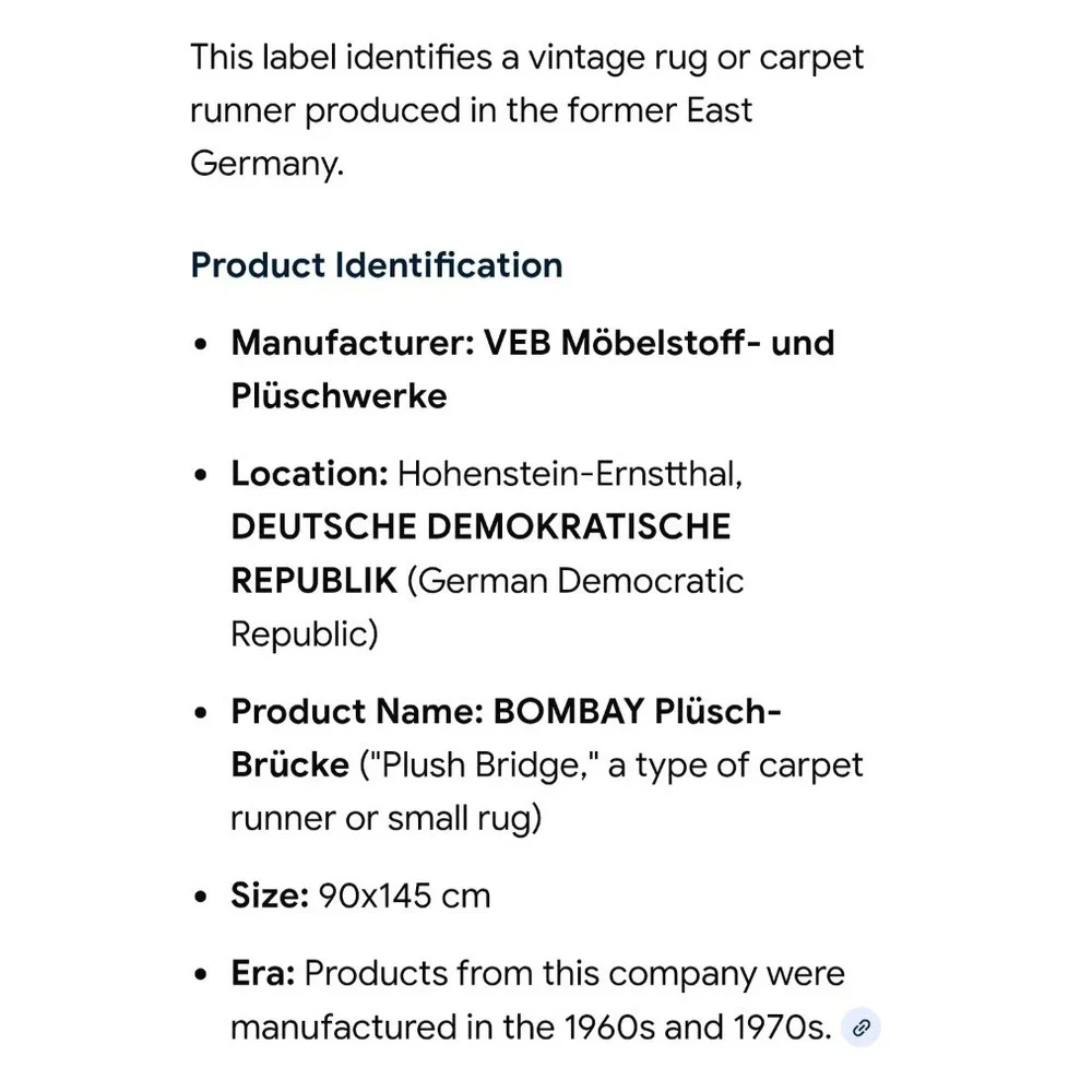 Bombay Veb Mobelstoff vintage 1960s